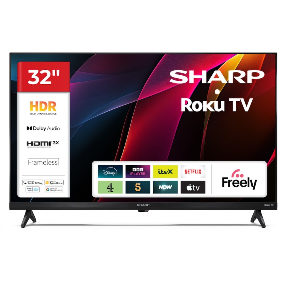 image 1 of SHARP 32HD2225KB 32 Inch HD Smart Roku TV