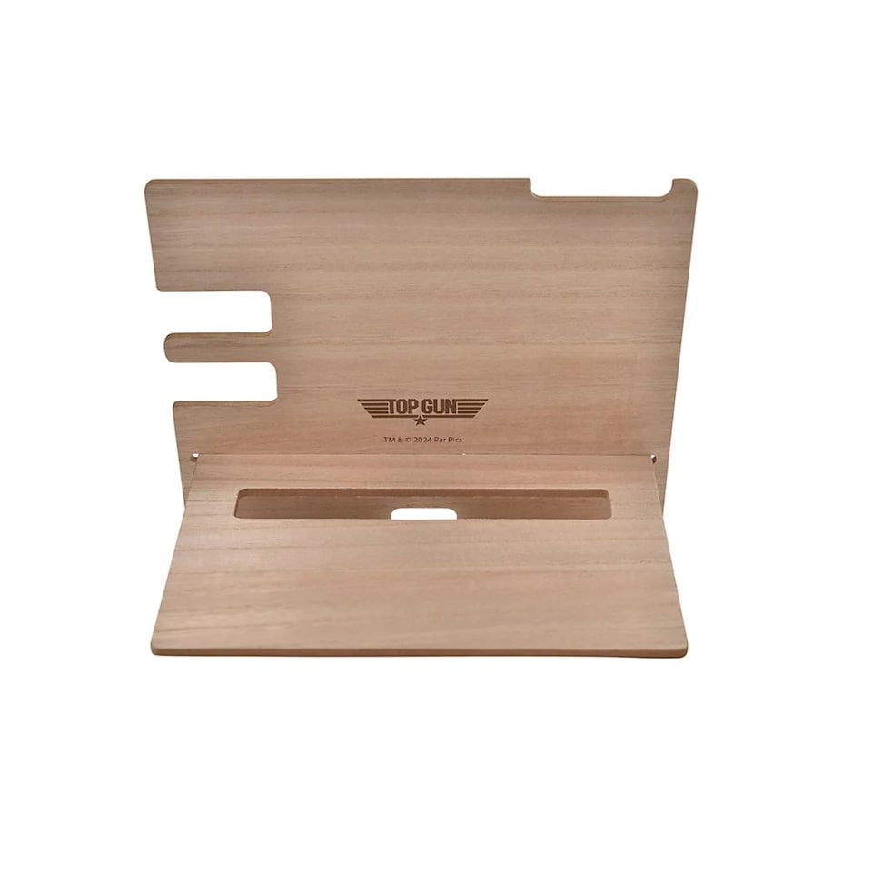 image 1 of Top Gun Wooden Desk Tidy Brown