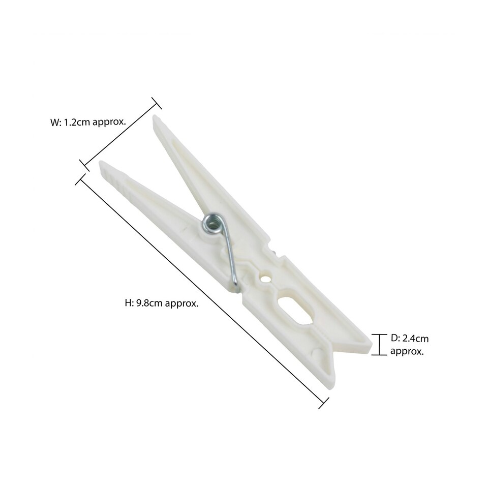 image 1 of JVL Large Strong Hold Plastic Pegs, Pack of 12, Aqua