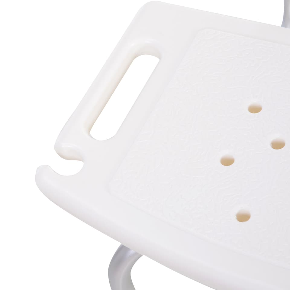 image 1 of HOMCOM Bath Chair Shower Stool Safety Seat Bathroom Adjustable Positions Elderly Aids