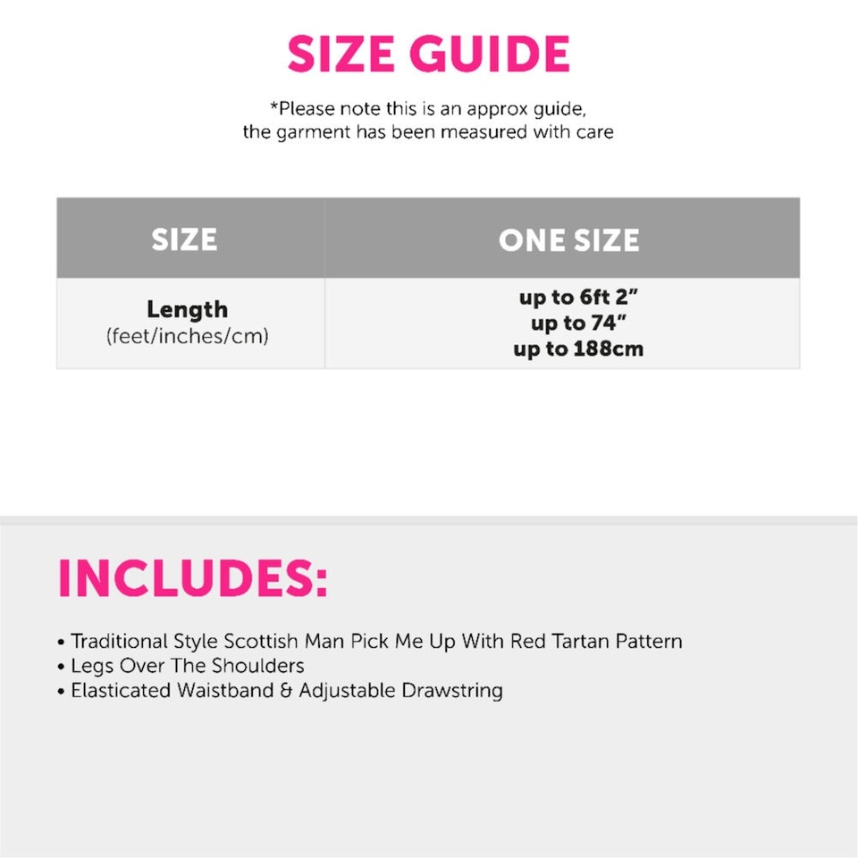 image 1 of Scottish Pick Me Up Costume | Multi | One Size