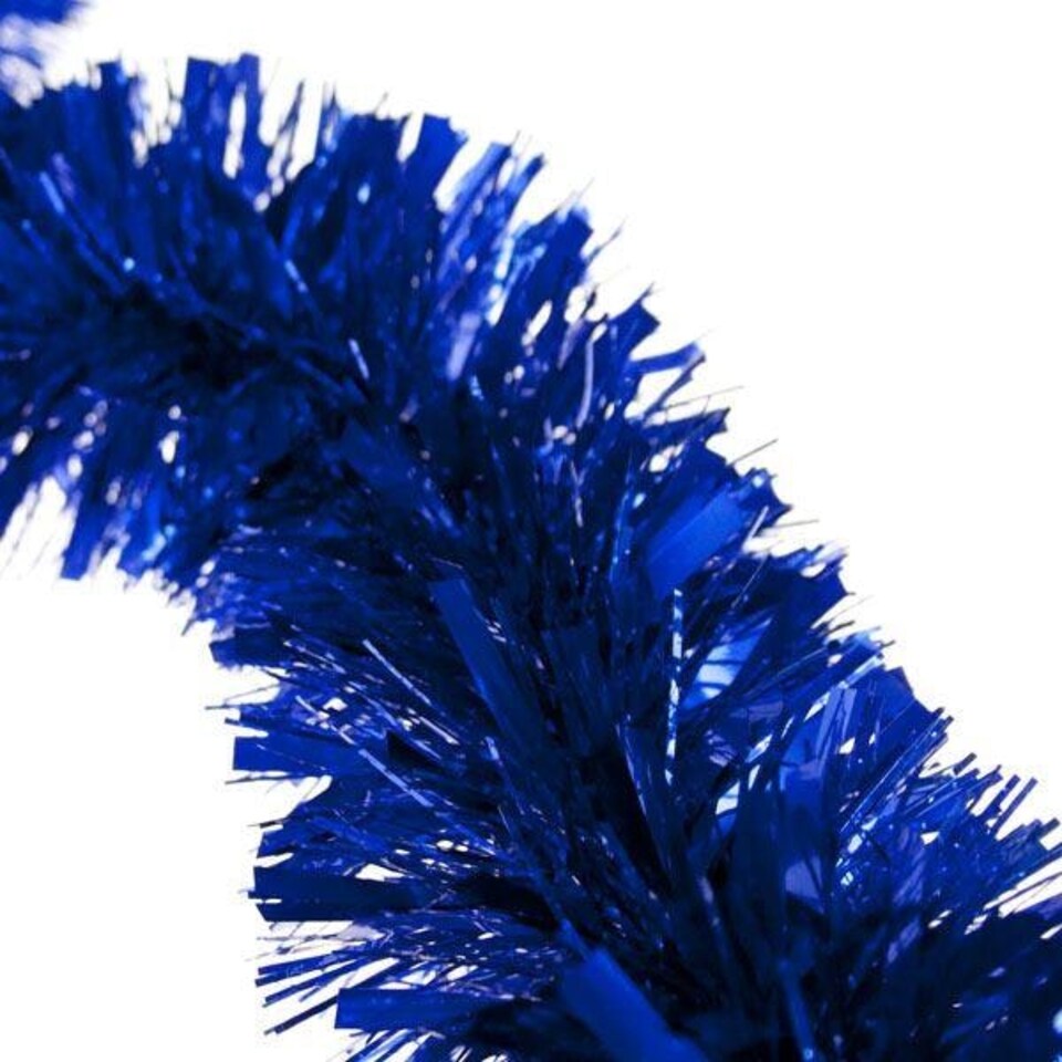 image 1 of 16 Blue Tinsel Tree Decorations - 1.8m