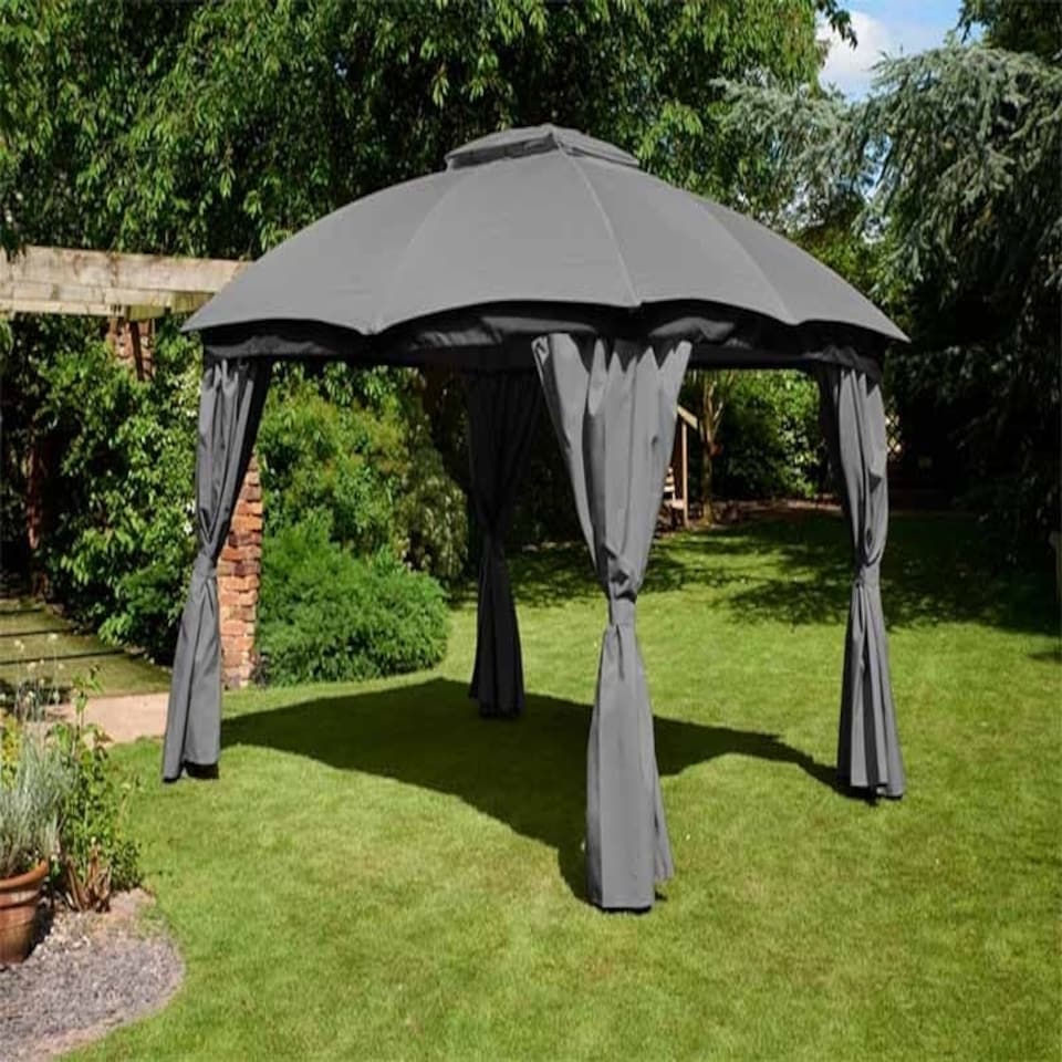 image 1 of Rio Gazebo - L365 x W300 x H260 cm - Grey