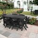 image 2 of Anthracite Plastic Dining Table & Folding Chairs | Black | 7