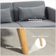 image 6 of HOMCOM Convertible Sofa Bed Settee with Cushions, Adjustable Backrest, Grey