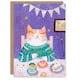 image 1 of Cute Ginger Tabby Cat Lover Cake Party Child Kids Birthday Card