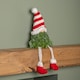 image 10 of 48cm Red and White Christmas Tree Sitting Gonk with Dangly Legs and Striped Hat