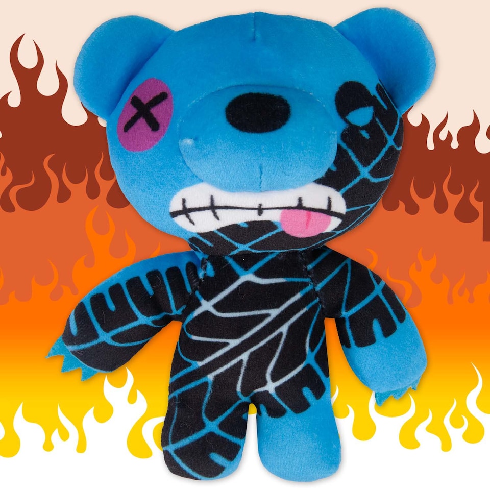 image 1 of vfm-estore Deddy Bears Skidmark Soft Toy 14cm x 15cm x 8cm - Blue Plush