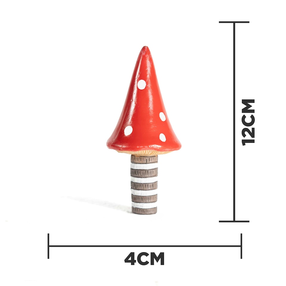 image 1 of Marco Paul Set Of 4 Red Mushroom Garden Ornaments