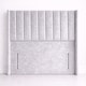 image 1 of Superking 6FT Floorstand Crush Velvet Silver Panel Wing Headboard 54inch