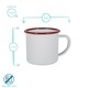 image 3 of Argon Tableware White Enamel Espresso Cups - 130ml - Red - Pack of 6 | Red | Red
