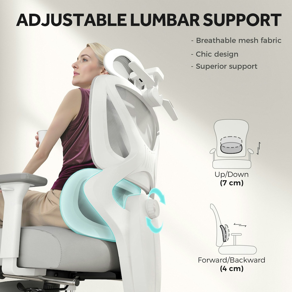image 1 of HOMCOM Executive Office Chair, Recliner Computer Chair with Footrest, Grey Grey