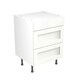 image 1 of 3 Drawer Base Unit 600mm w/ Shaker Cabinet Door - Ultra Matt White White | Ultra Matt White