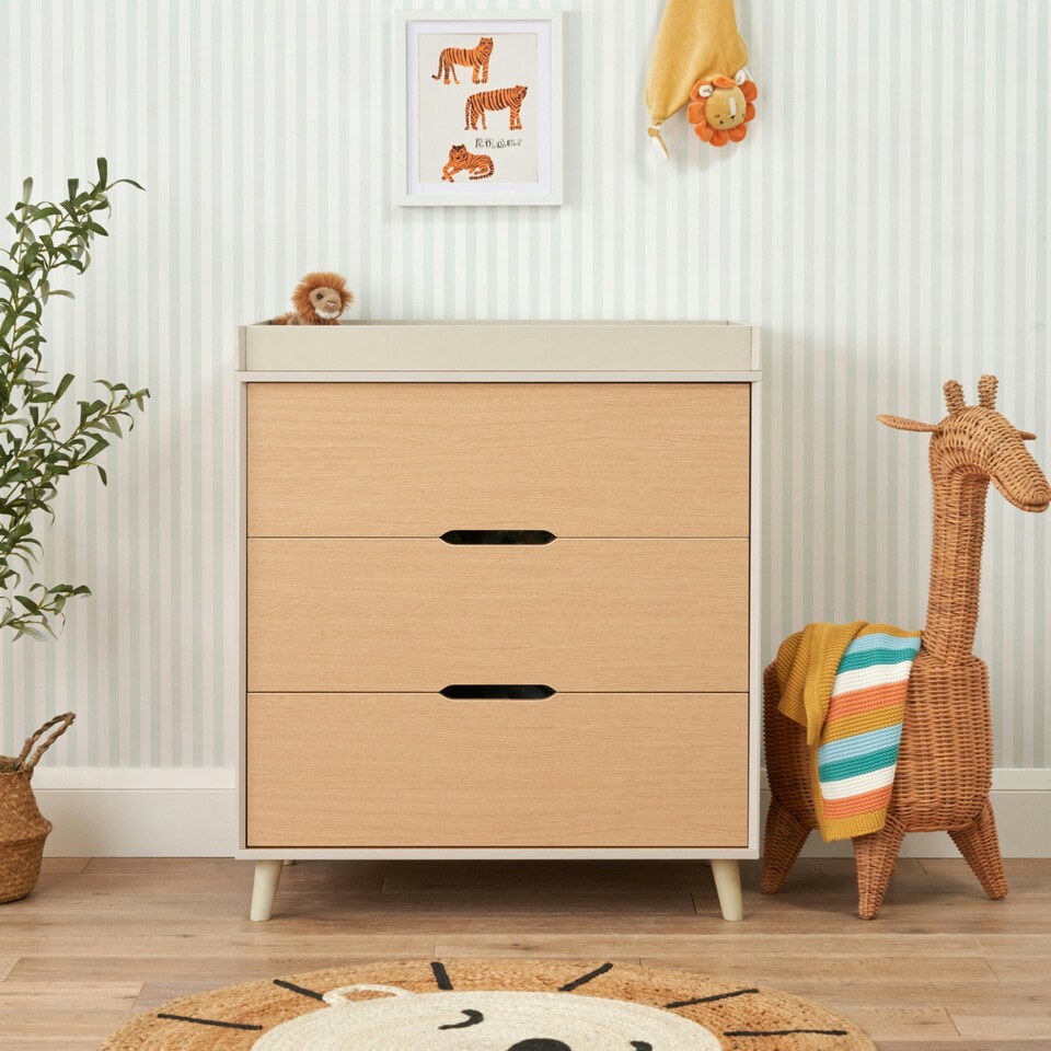 image 1 of Tutti Bambini Hygge Mini 2pc Room Set - Light Oak/White Sand