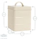 image 3 of Harbour Housewares Cream Vintage Metal Kitchen Biscuit Tin Kitchen Caddy Kitchen Storage Containers Canister