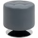 image 9 of HOMCOM 360° Swivel Foot Stool PU Footstool with Thick Padding, Grey