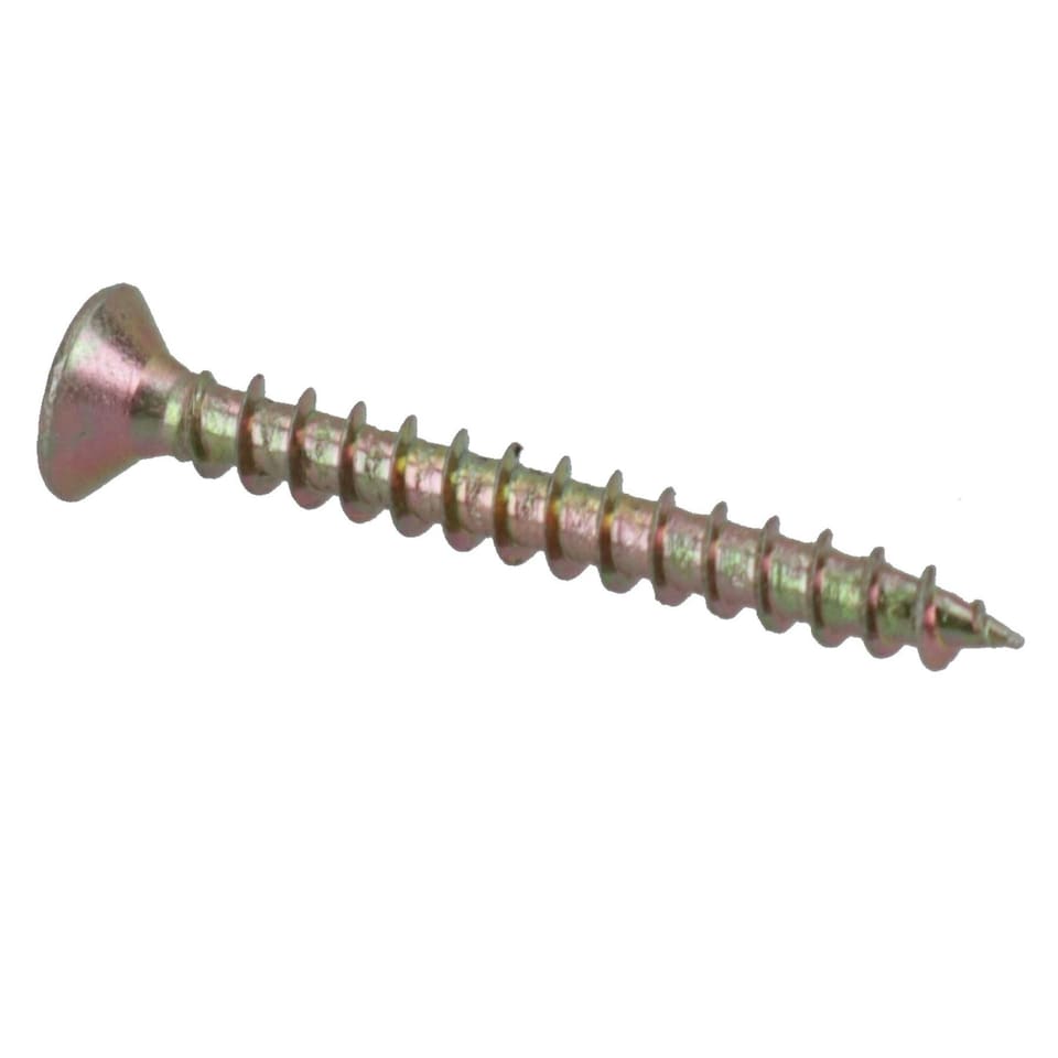 image 1 of 3mm x 25mm Countersunk Wood Chipboard Screw Fasteners PZ1 Drive 130pc