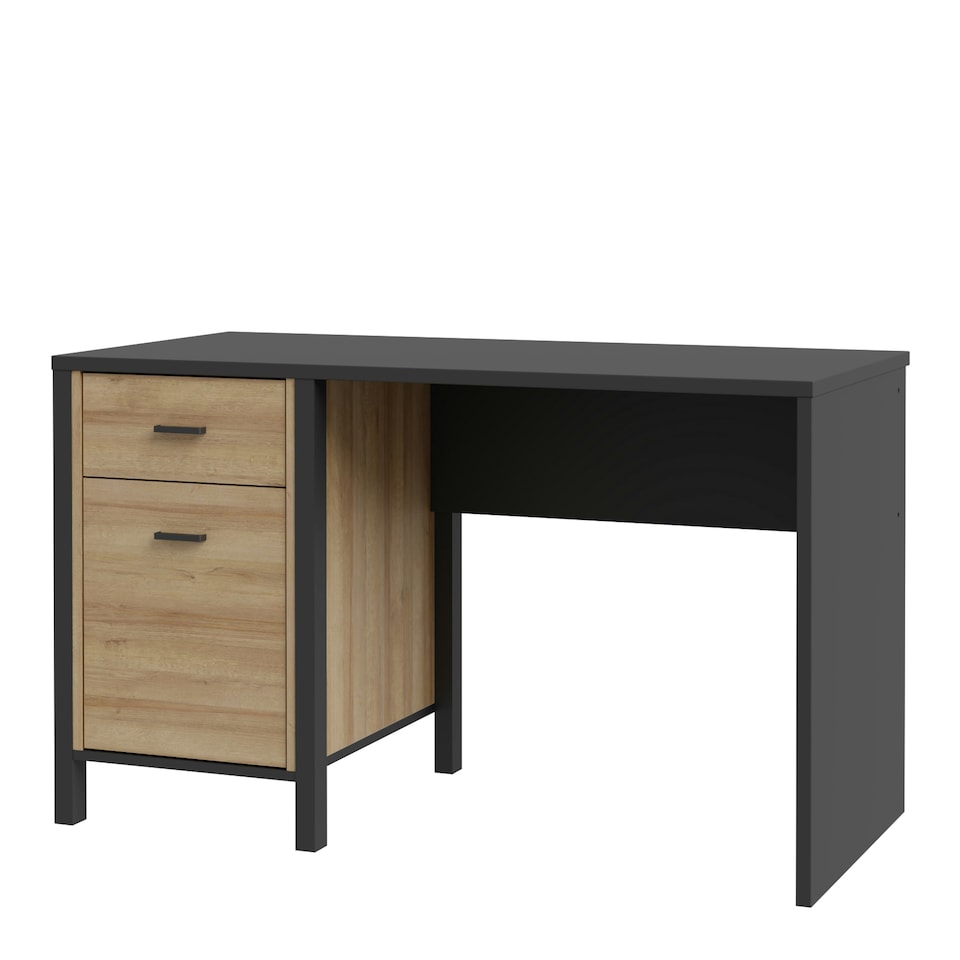 image 1 of High Rock Desk in Matt Black/Riviera Oak
