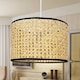 image 7 of Set of 2 Kona - Natural Rattan 25 cm Easy Fit Pendant Shades | Cream | Medium | 2