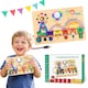 image 1 of Montessori Wooden Busy Board Light Up Sensory Activity Toy for Toddlers Fine Motor Skills Learning Toy for Ages 1 to4