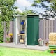 image 7 of Outsunny 5ft x 3ft Garden Storage Shed, Outdoor Metal Shed with Sloped Roof, Lockable Door for Tools, Equipment, Green