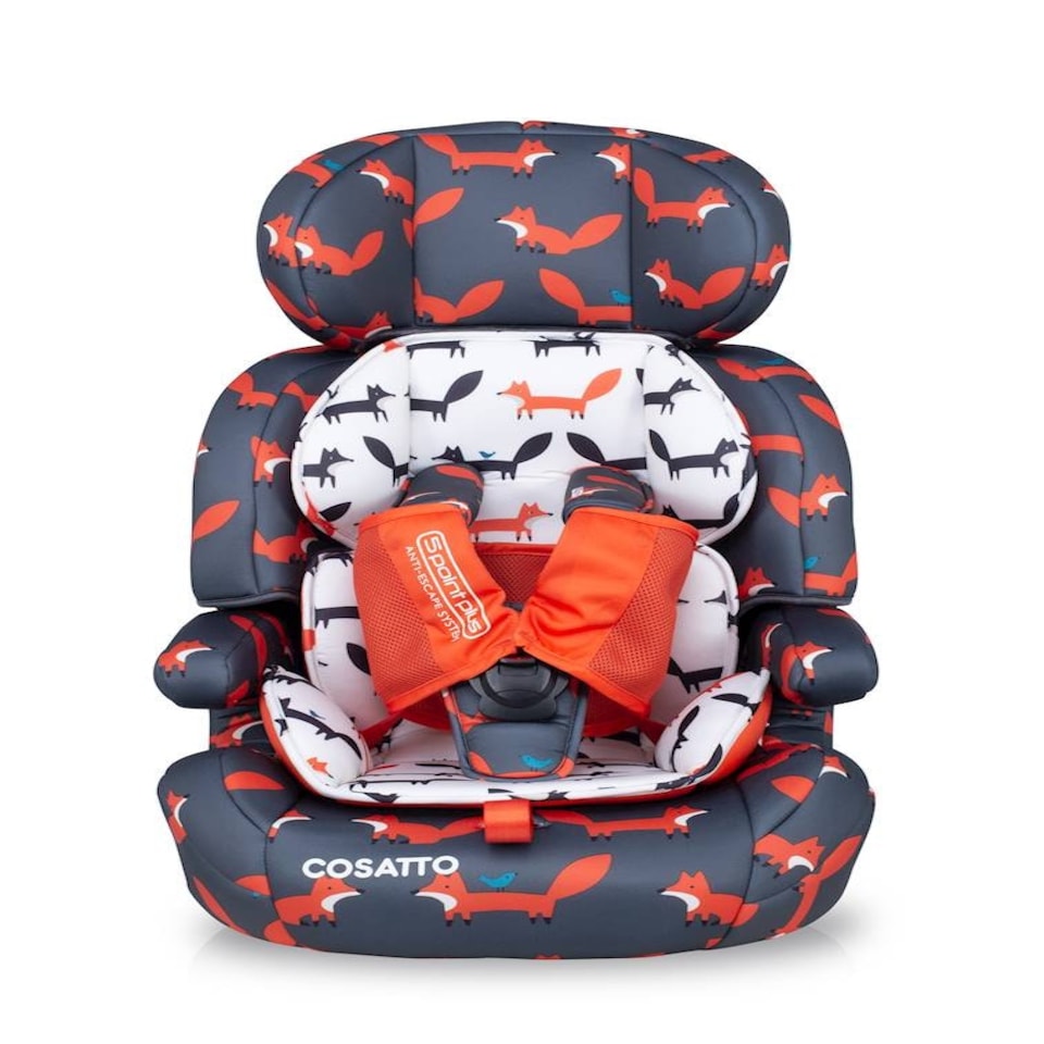 image 1 of Cosatto Zoomi Car Seat Group 1,2,3 > 9-36kg (Charcoal Mister Fox)