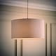image 3 of ValueLights Reni Large Grey Fabric Pendant Shade | Grey