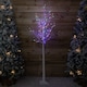 image 4 of 1.8m (6ft) Outdoor Christmas Light Up White Birch Tree with 80 Multicoloured LEDs