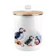 image 1 of Seaside Puffins Food Waste Caddy - Metal 2L Decorative Kitchen Compost Bin