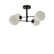 image 1 of ValueLights Darla Black Opaque Globe Bathroom Ceiling Light & Bulbs | Black