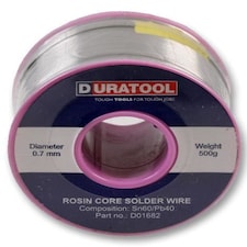 DURATOOL - 60/40 Solder Wire, 0.7mm, 500g