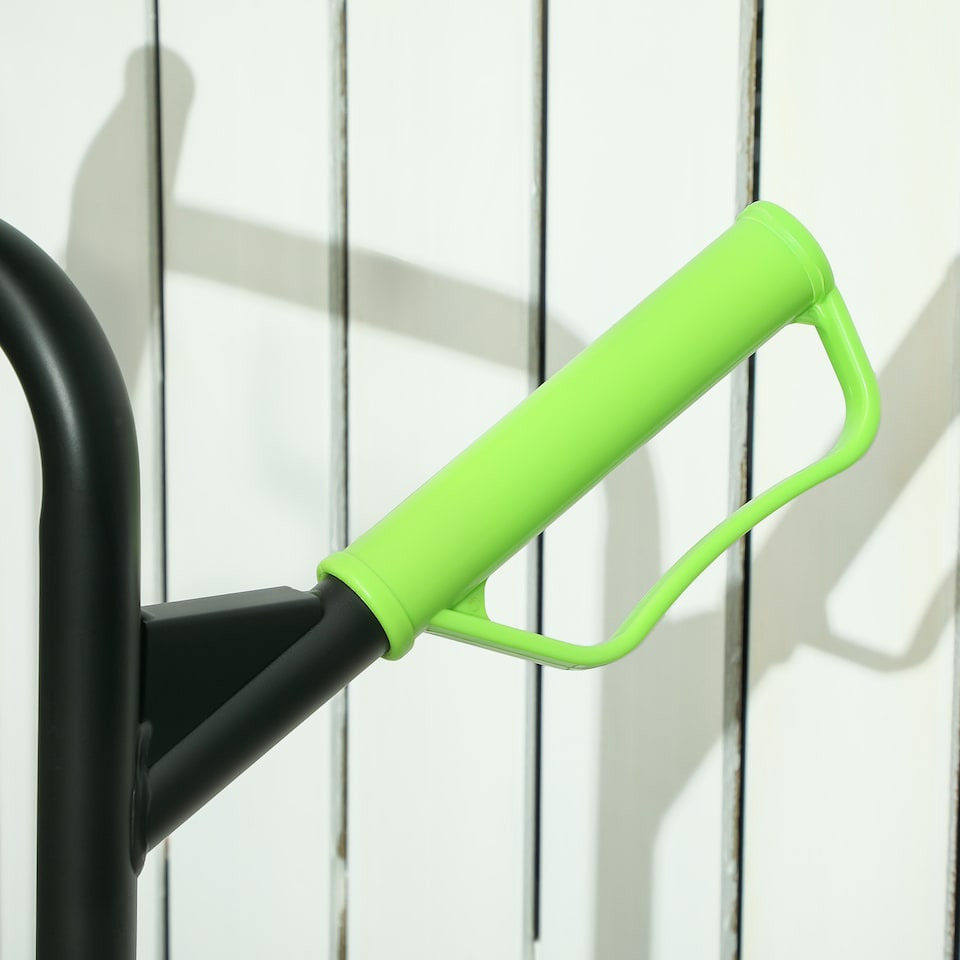 image 1 of DURHAND Stair Climbing Hand Truck, Heavy Duty Foldable Trolley on Wheels, Multi-Purpose Sack, Steel Truck Moving Trolley, 120kg, Green