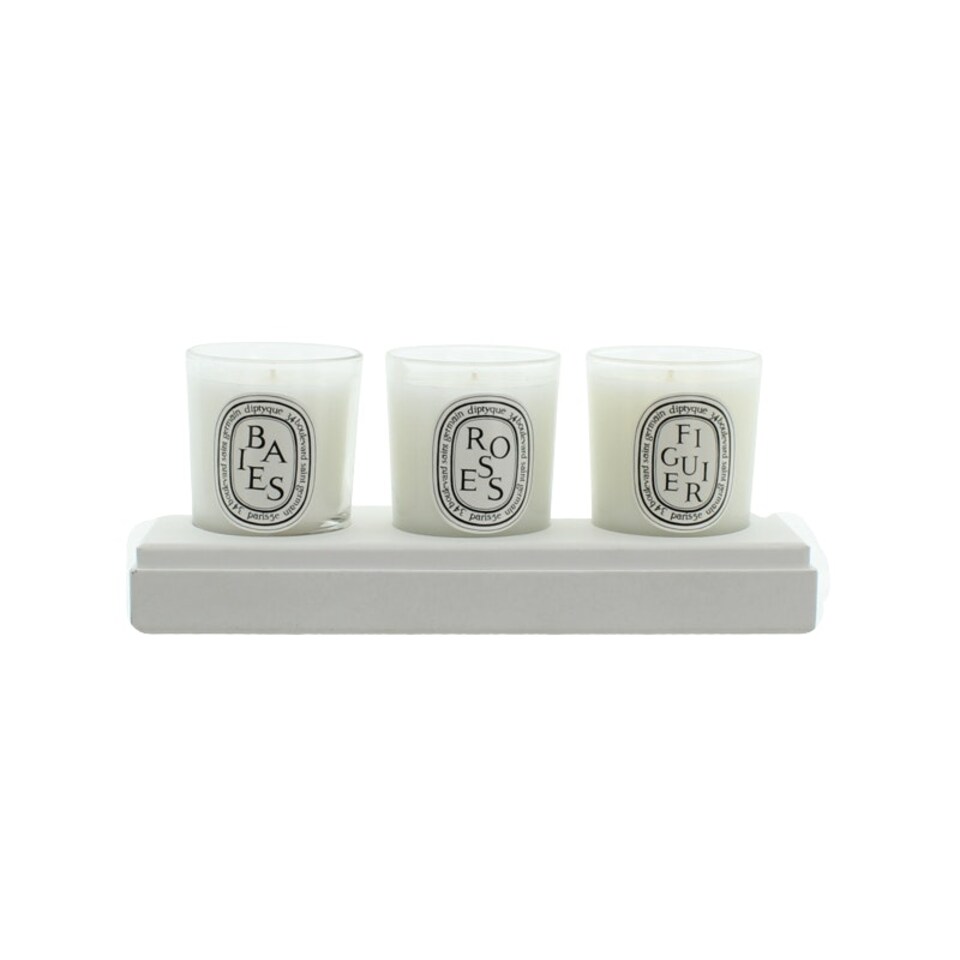 image 1 of Diptyque Set Of Three 3 x 70g Scented Candles Baies Roses Figuier Set N/A