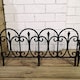 image 3 of 6 x 23cm 4 Piece Black Ornate Garden Border Fence Edging