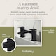 image 7 of Balterley Square Deck Mounted Bath Filler Tap with Dual Levers, Waterfall Spout | Black | Matt Black | 1