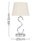 image 3 of ValueLights Cabonna Dimmable Polished Silver Table Lamp with Small Cream Tapered Shade and E14 Candle LED 5W Warm White 3000K Bulb Cream