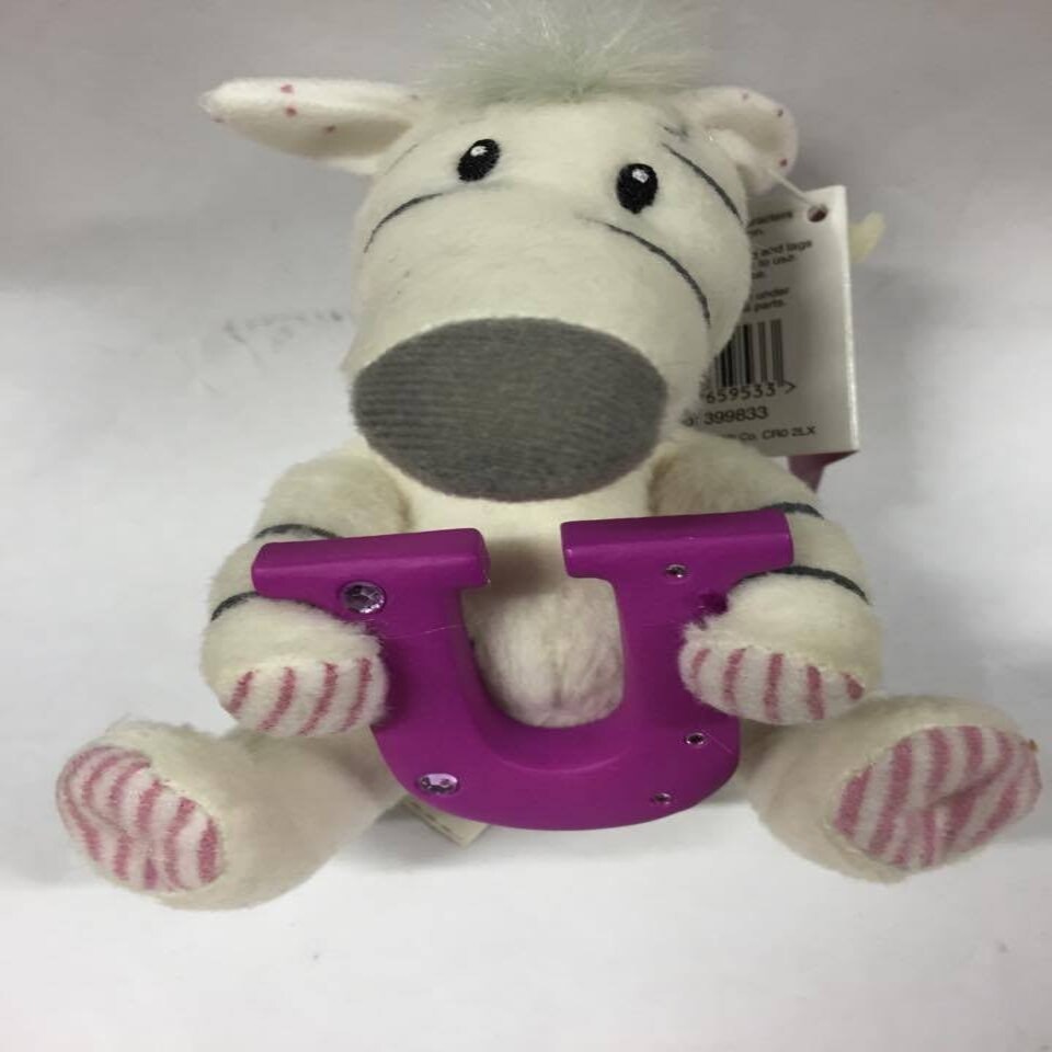 image 1 of Elliot and Buttons Zoe Zebra Character with letter U