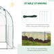 image 5 of Outsunny Walk In Polytunnel Greenhouse w Roll Up Door PVC Cover, 2.5 x 2m