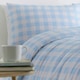 image 2 of Portfolio Home Gingham Check Bedding Duvet Cover Set With Pillow Cases Blue | Double
