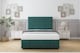 image 2 of Sloomy Lisbon Emerald Plush Divan Bed Base 2 Drawers Right Side With 26 Inch Strutted Headboard & 12 Inch Matching Footboard | Green | Emerald | Small Single | 1