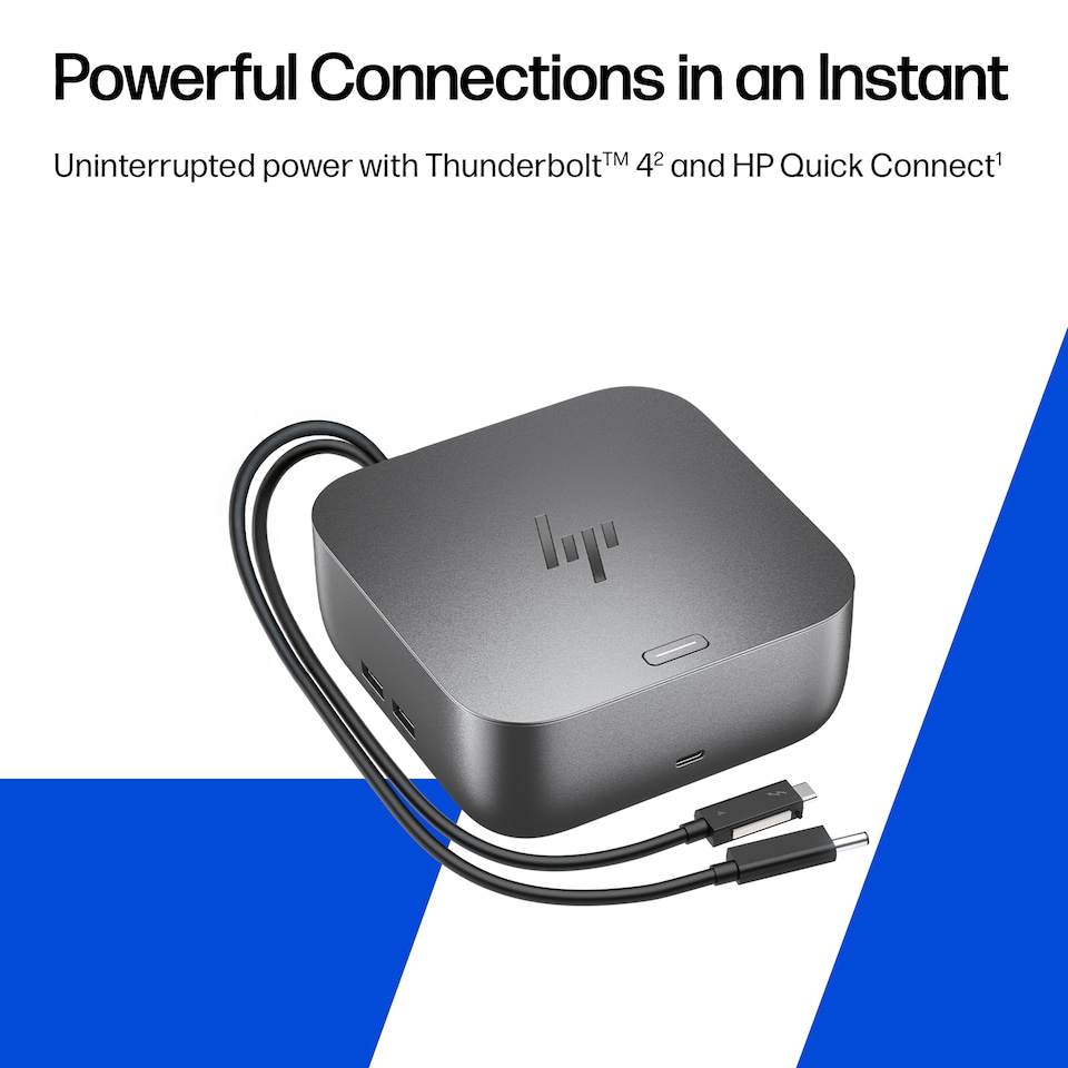 image 1 of HP Thunderbolt 4 Ultra 280W G6 Dock, Wired, Thunderbolt 4, 280 W, 10,100,1000,2500 Mbit/s, Grey, 8K Ultra HD