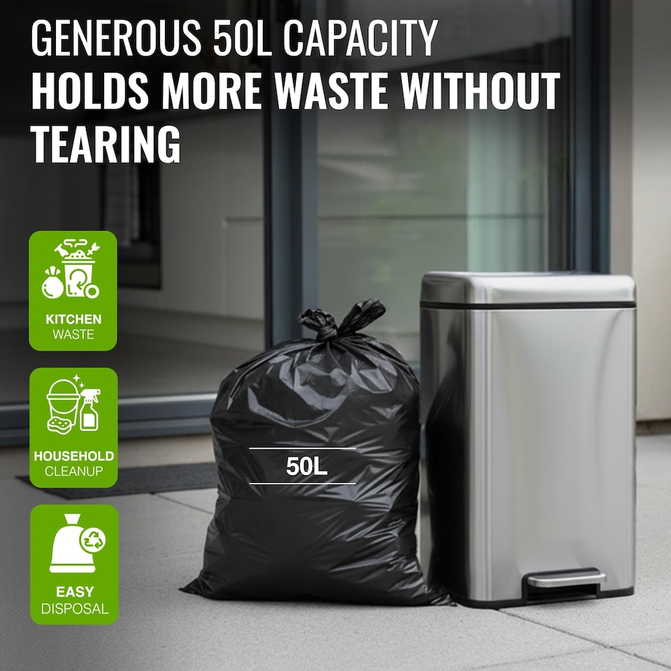 image 1 of Ecobag Everyday Bin Bags Heavy Duty Refuse Sacks Leak Resistant