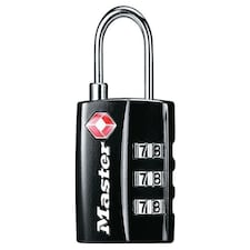 Master Lock Tsa 3 Digit Combination Black Finish 30Mm Padlock