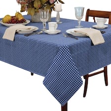 Gingham Tablecloth - Blue - 183x183cm