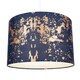 image 2 of Modern Navy Blue Cotton Fabric Shade with Copper Foil Decor for Table or Ceiling | Blue | 12"