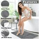 image 6 of VELVETIO Bath Mat Set Greek Pattern Anti Slip Memory Foam Toilet Rug Blue | Royal Blue