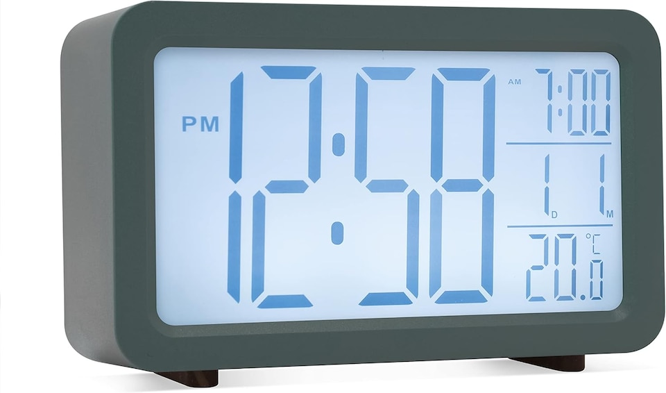 image 1 of Acctim Harley Superbrite Modern Digital Alarm Clock | Blue | Storm Blue