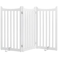 Yaheetech 3-Panel Pet Puppy Fence with Two Support Feet, 50 × 90.5 cm White
