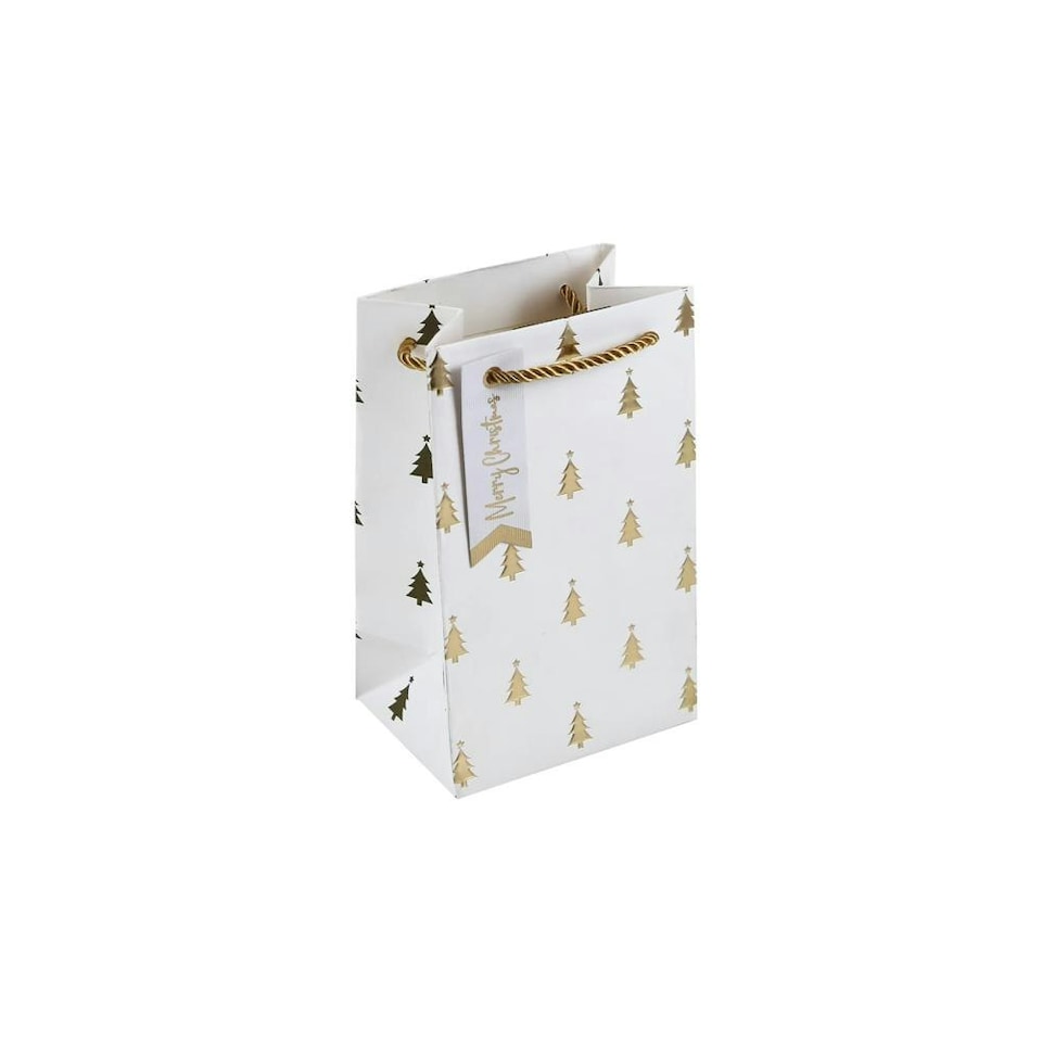 image 1 of Gold Embossed Christmas Tree Perfume Gift Bag