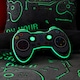 image 3 of Catherine Lansfield Game Over Glow in the Dark Fleece 3D Shaped Cushion | Black | 38x29cm
